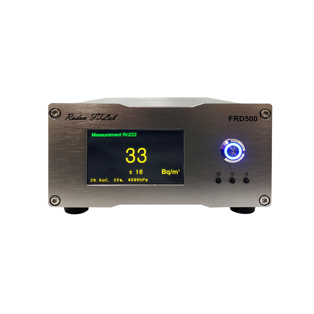 FRD500 radon monitor display and ports